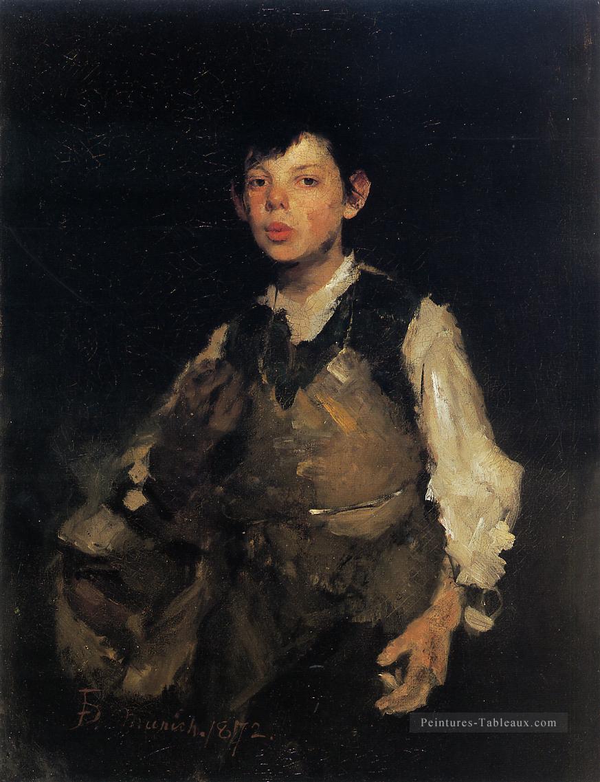 Portrait de siffleur garçon Frank Duveneck Peintures à l'huile
